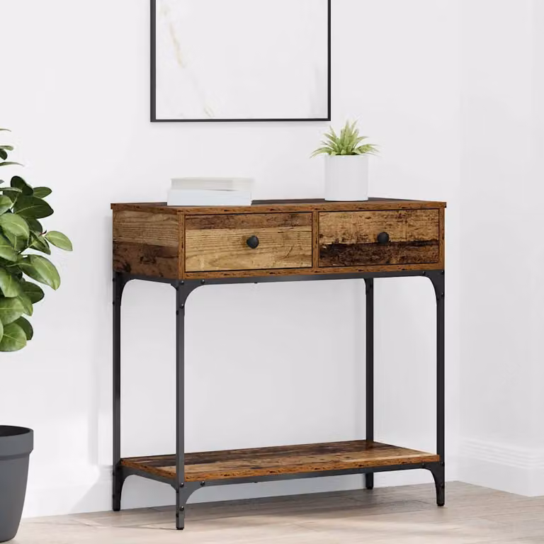 vidaXL Tavolo consolle moderno in legno marrone L: 75 cm, P: 34,5 cm, H: 75 cm
