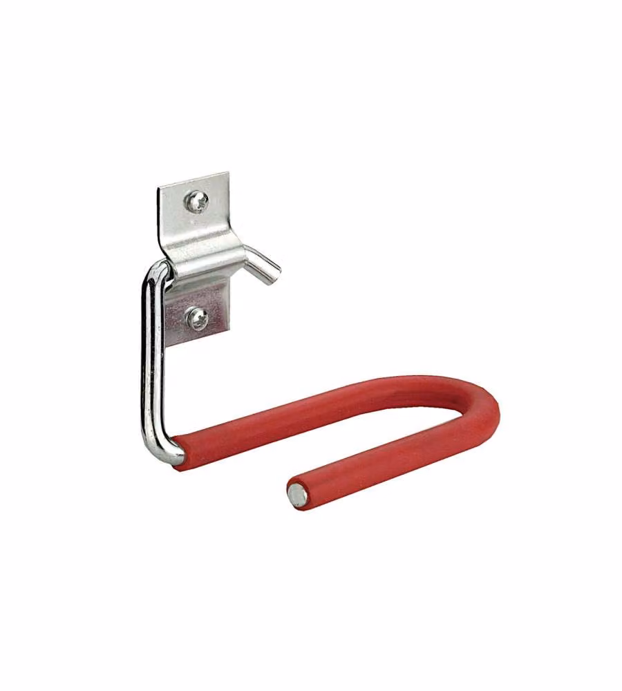 Gancio a parete per sci, zincato, rivestito plastica 30 x 70 x 62 x 130 mm.
