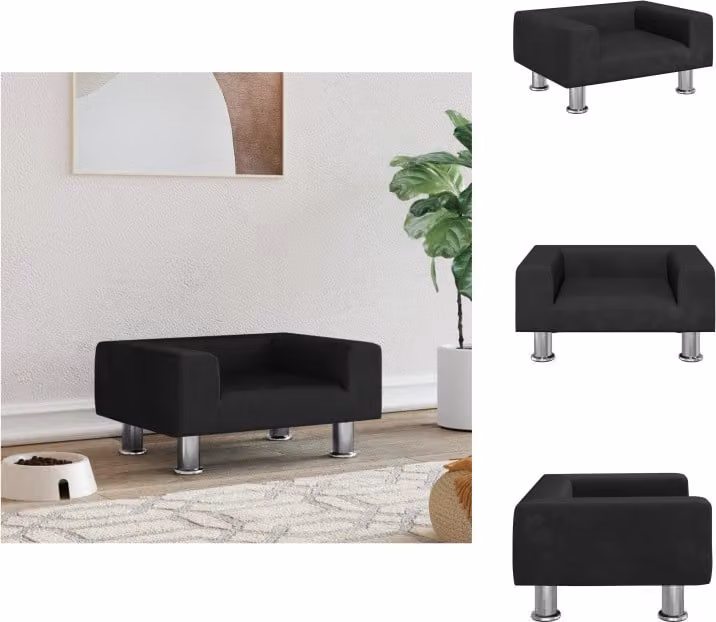 vidaXL Letto per cani nero 50x40x26,5 cm in velluto - Letti per cani