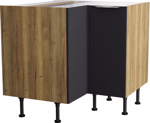 Base angolare Optifit Linus984 LxPxH 90 x 58,4 x 87 cm antracite lucido smontato Cerniera reversibile KFLI UEL996-8+