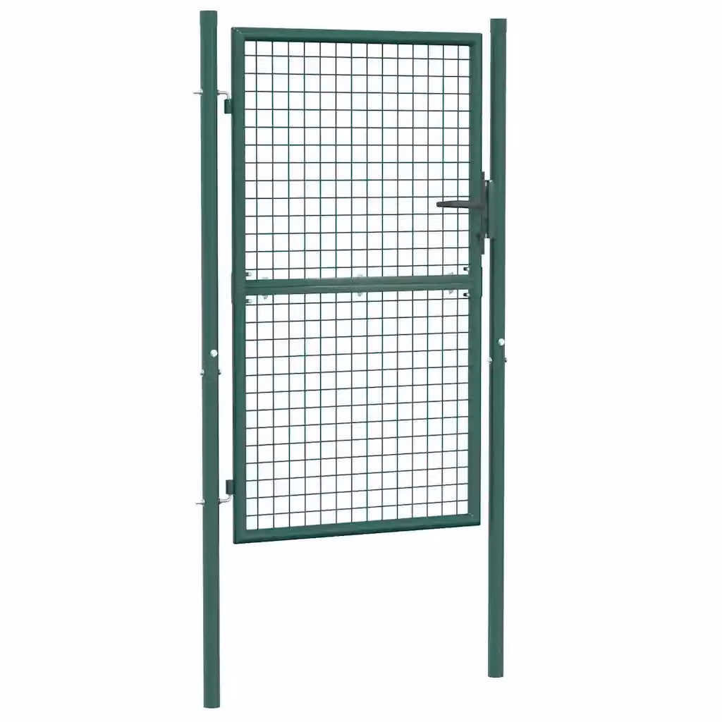 Cancello singolo per recinzione vidaXL in acciaio verde L: 100 cm, H: 150 cm – 2