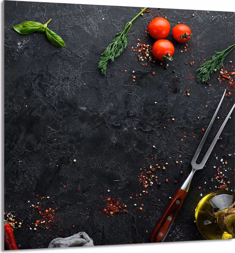 PIATTO IN VETRO PER CUCINA 60x65 ardesia