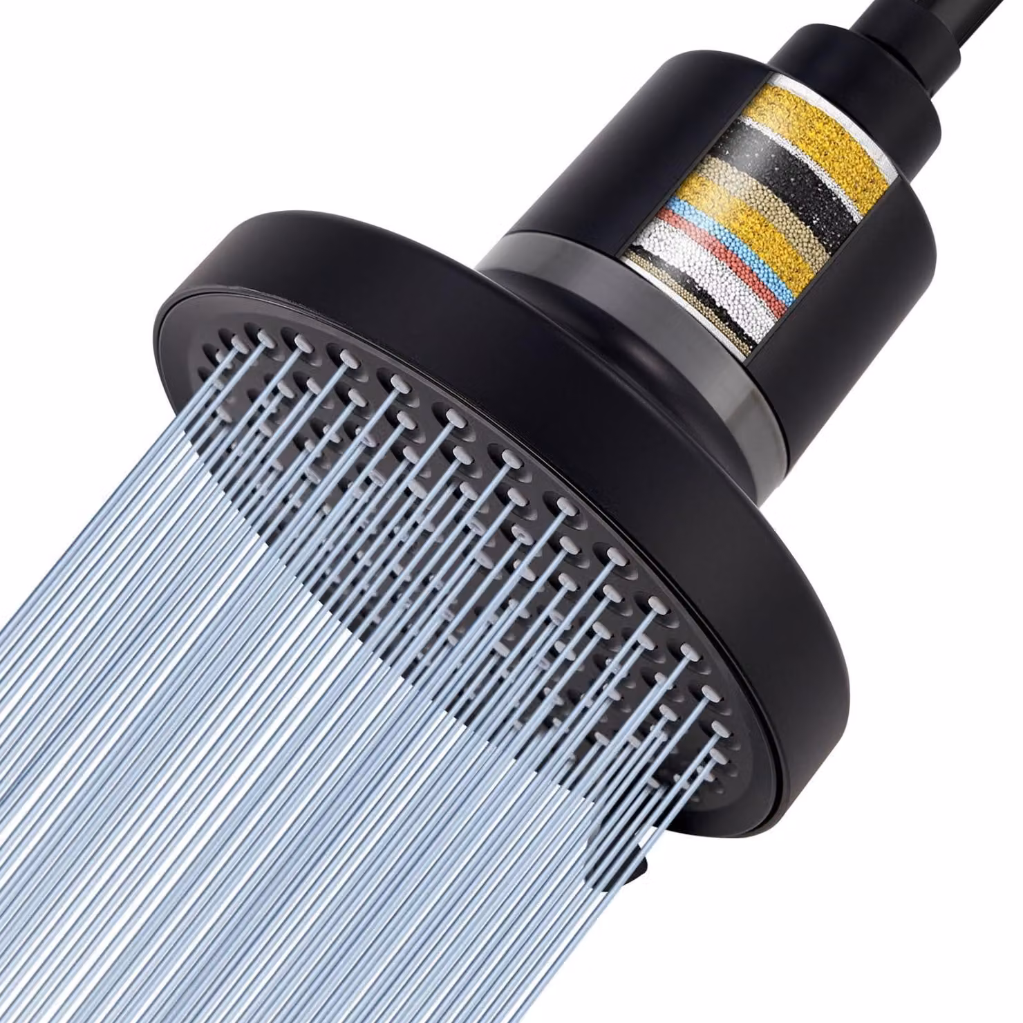 Doccia con filtro a 20 stadi, 8 modalità, 15,5 cm, colore nero