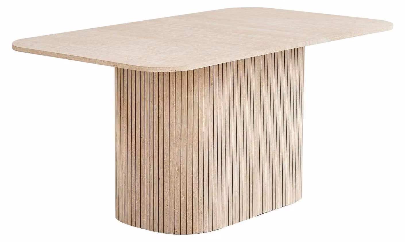 Tavolo da pranzo, stile nordico, per 4-6 persone, finitura in legno giallo