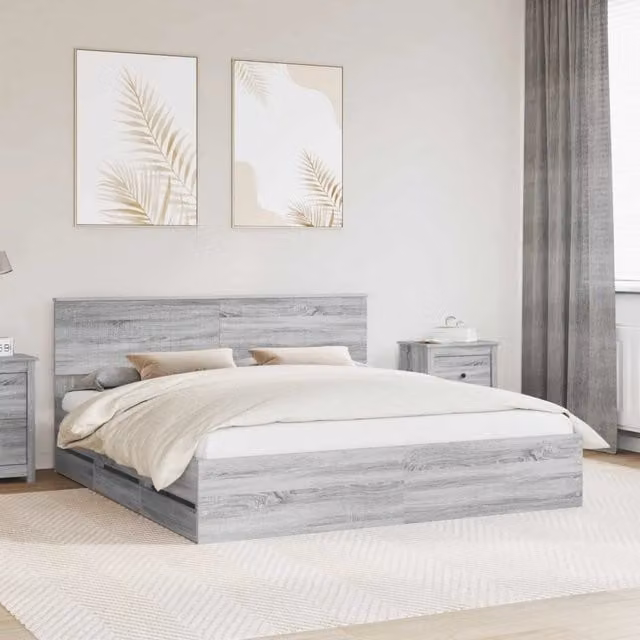 Struttura del letto con cassetto Grigio Sonoma 180 x 200 cm 3410684
