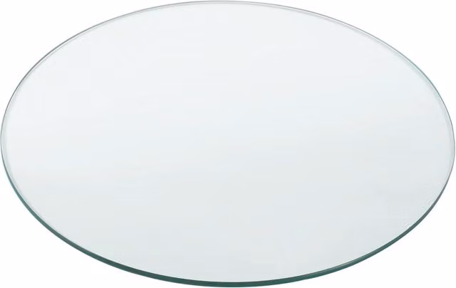 Piano del tavolo in vetro ESG trasparente diametro 90 cm