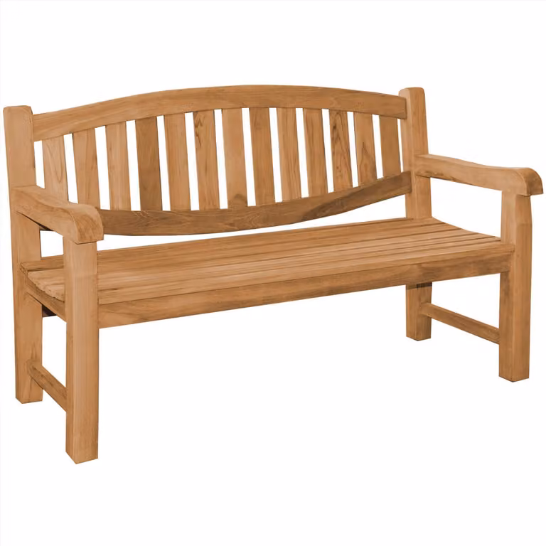 Teakholz Bank Extra Stark Bergamo Massivholz Wetterfest 150cm