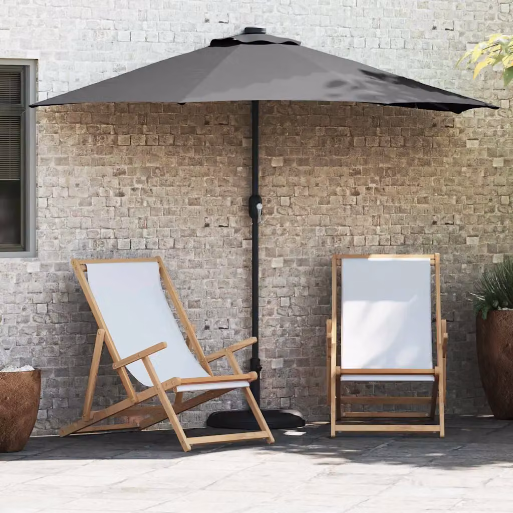 Ombrello da giardino vidaXL in poliestere e acciaio, colore antracite/grigio, L: 294 cm, P: 150 cm, H: 224 cm