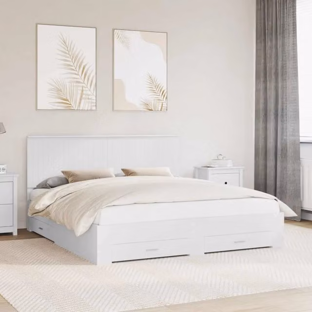 Struttura del letto Bianco 180 x 200 cm Legno ingegnerizzato 3411271