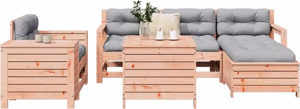 Maison Exclusive - Set da giardino da 7 pezzi in legno massello di douglasia