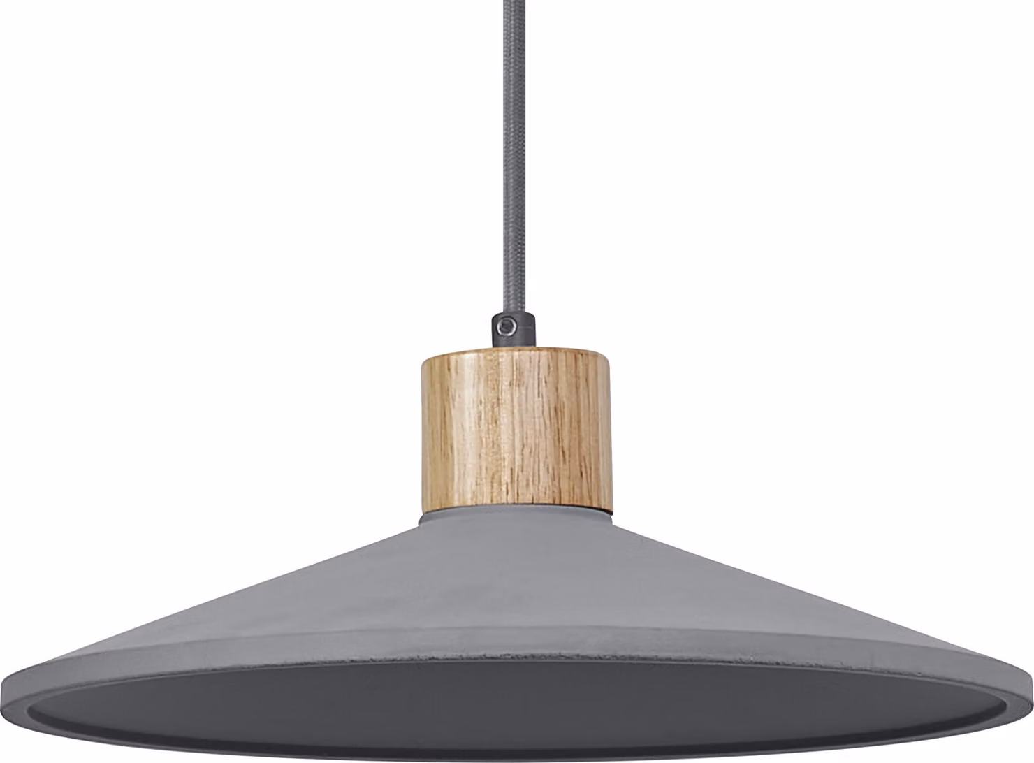 OSRAM Decor Concrete Lampada a sospensione in legno di cemento (320 mm) in grigio scuro con alloggiamento in metallo e cemento per un'illuminazione moderna degli interni, con scelta flessibile della sorgente luminosa grazie all'attacco E27.
