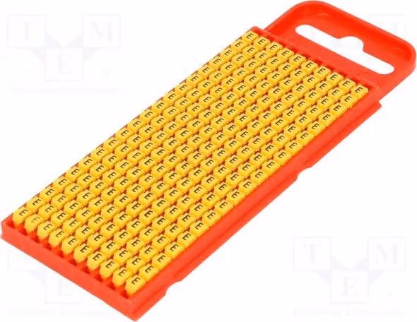200 etichette per cavi e conduttori, da 2 a 2,8 mm, colore giallo, codice 561-01054. Etichette per cavi
