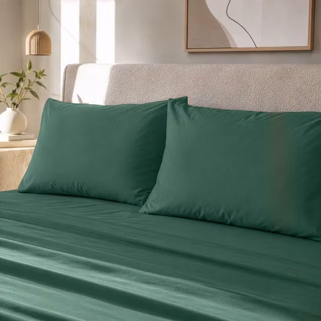 Coppia di federe manopesca in microfibra traspirante verde 50 x 80 cm