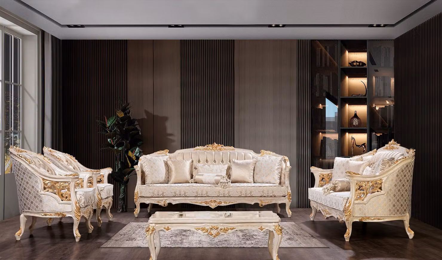 Luxus Sofa Chesterfield Set Sofagarnitur 3+3+1+1Sitzer Designer Gruppe 4tlg.