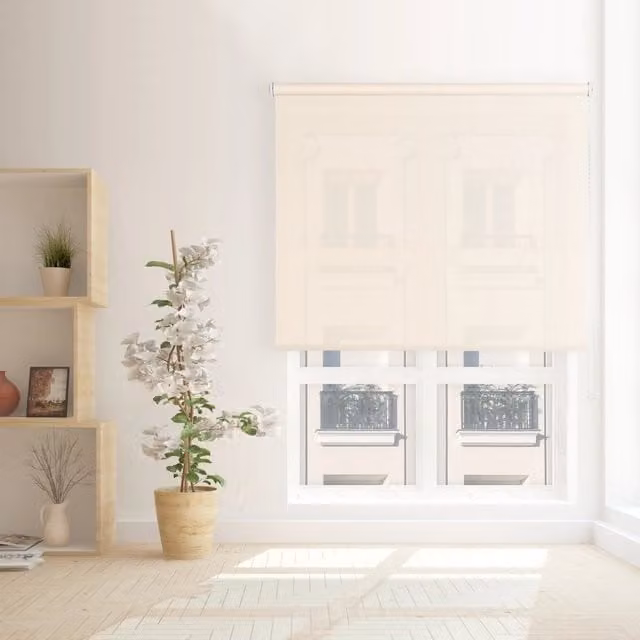 Tenda a rullo Screen Viewtex beige con grado di apertura 10% L: 150 cm x H: 250 cm