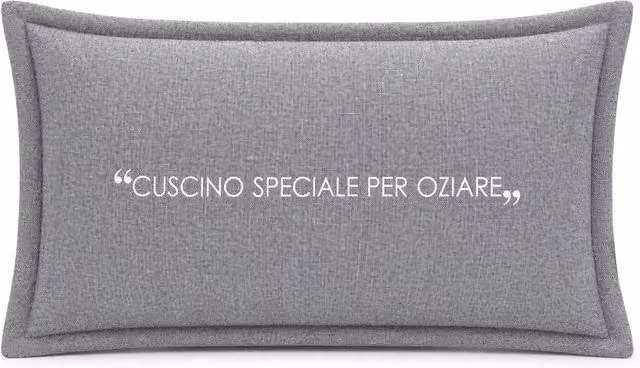 Cuscino da divano rettangolare KASANOVA con scritta Quotes, colore antracite, in cotone, L: 50 cm x P: 30 cm – 1