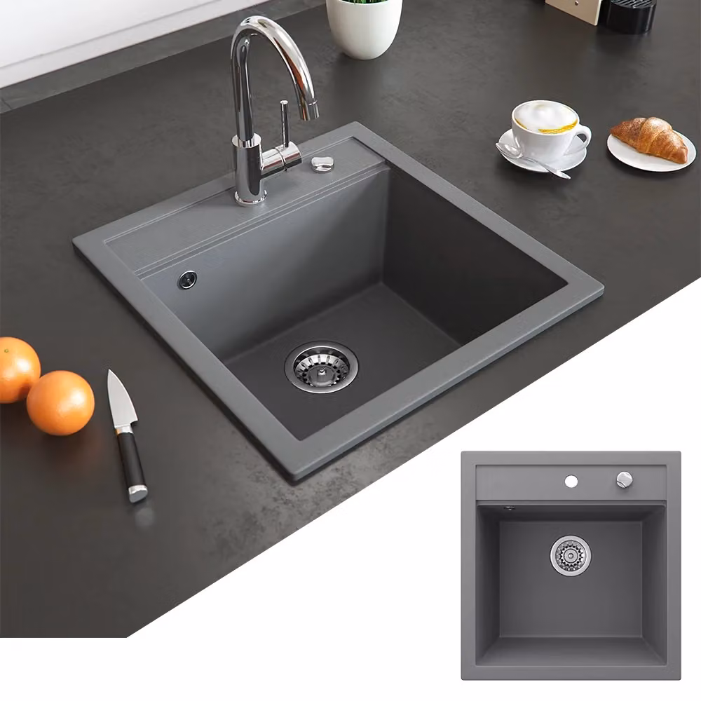 Lavello Bergström Tesa Grigio L: 49 cm, P: 51 cm – 2