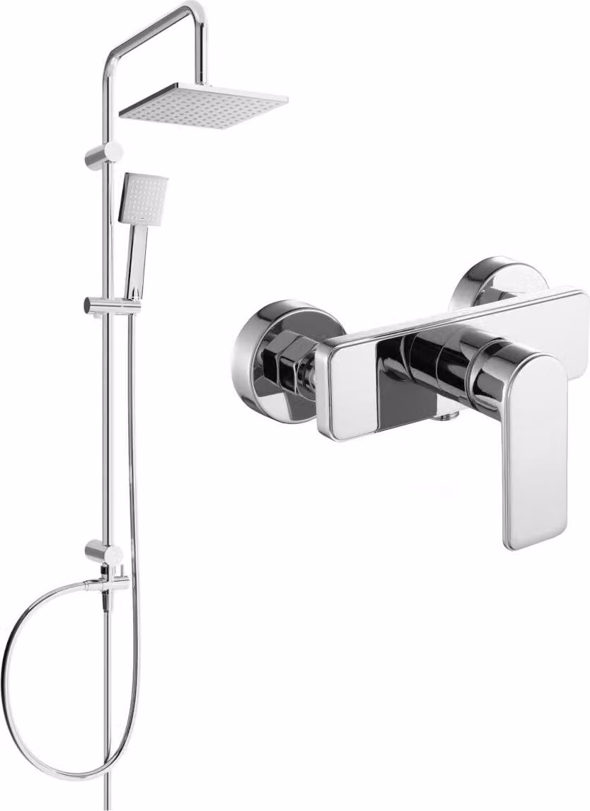 Mexen Tord set doccia esterno con soffione e miscelatore doccia Cetus, cromo - 744340200-00