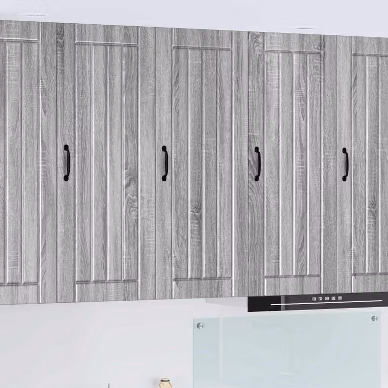 Armadietto a muro vidaXL LUCCA Grigio, moderno con ante a battente e ripiani interni, L: 40 cm, P: 31 cm, H: 100 cm