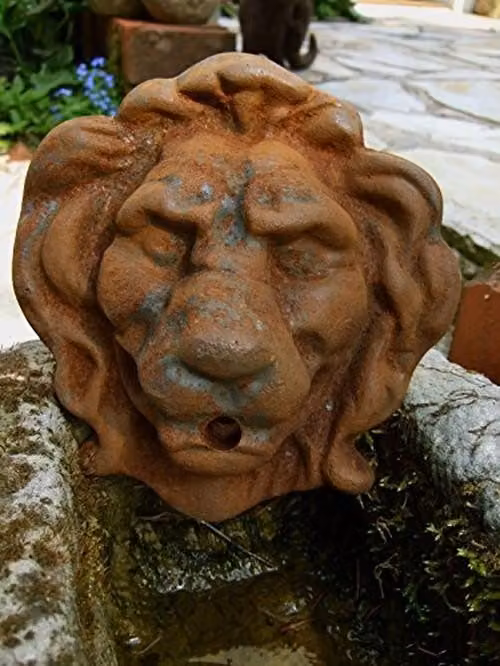 Elzusha - Leone spruzzatore - Bocchetta di scarico per fontana a muro - Decorazione da giardino
