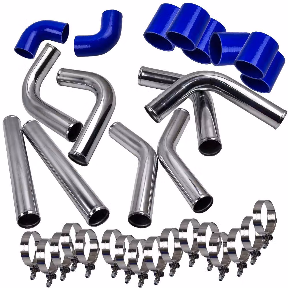 Kit di tubi per intercooler, realizzato in silicone, diametro di 2,5 pollici, compatibilità universale, lunghezza del tubo di 1 metro, intervallo di temperatura di 200°C