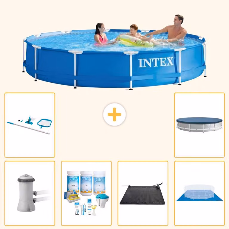 Piscina fuori terra a struttura - 366x76 cm - 7 pezzi - Modello S20467