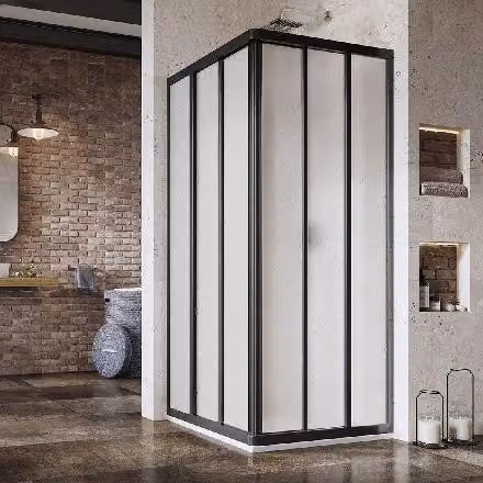 Ravak Supernova - Porta per doccia ASRV3-80, 770-790 mm, nero/Pearl 15V403R211