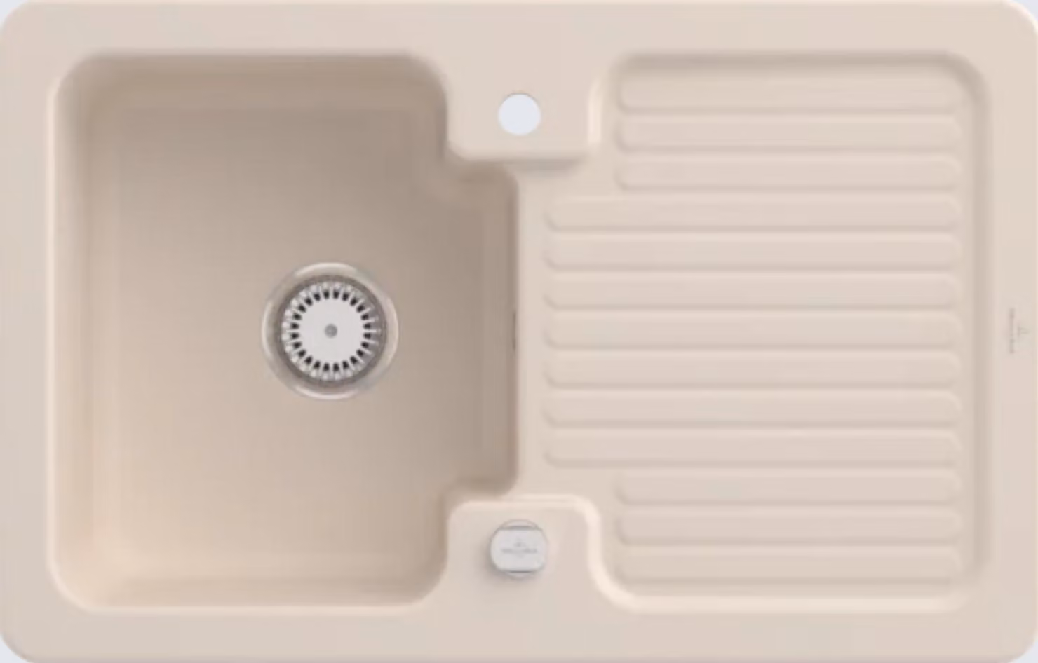 Lavello Villeroy&Boch, lavello da cucina Condor 45 Ivory 800x510 mm, larghezza mobile sottolavello 45 cm