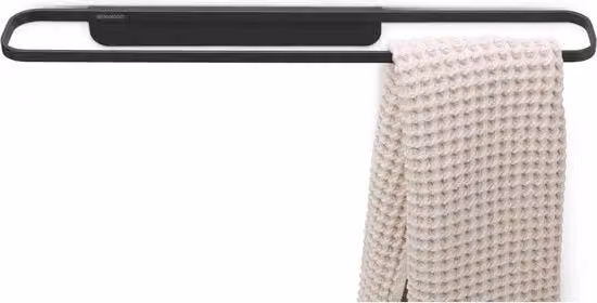 Organizzatore da parete per bagno Wenko in metallo resistente alla corrosione, colore Mineral Infinite Grey e Black, capacità fino a 2 kg