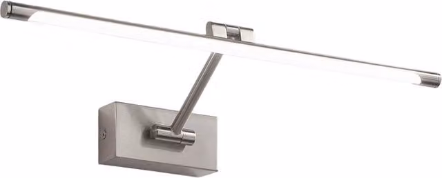 Lampada a Parete Gealuce GAP440C in Metallo Nickel Satinato Argento con LED 8W 3000K Luce Indiretta Design Moderno