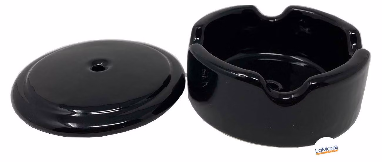 Scatola di derivazione in porcellana, diametro 70 mm, 4 uscite, nera e bianca, per cavi e piccoli oggetti