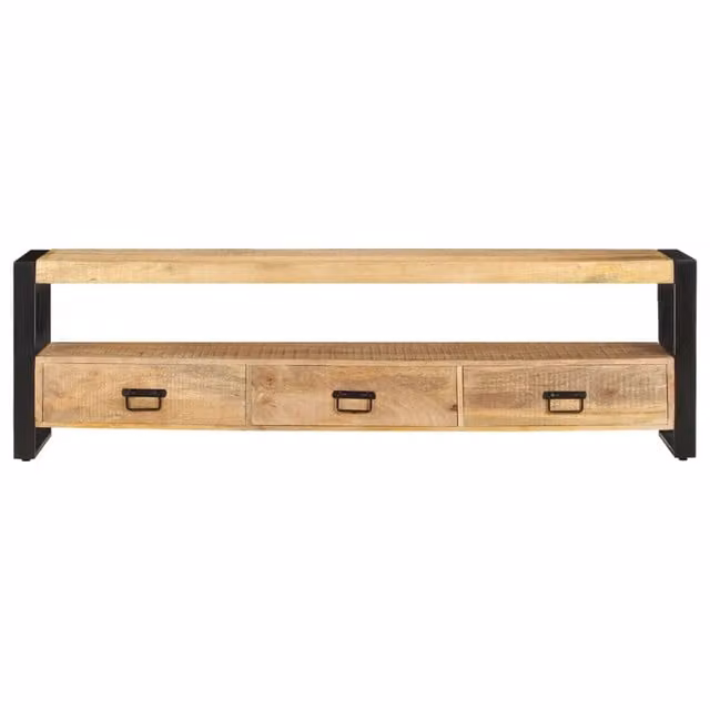 Mobile TV | Armadietto TV | Mobile Porta TV 150x30x45 cm in Legno Massello di Mango