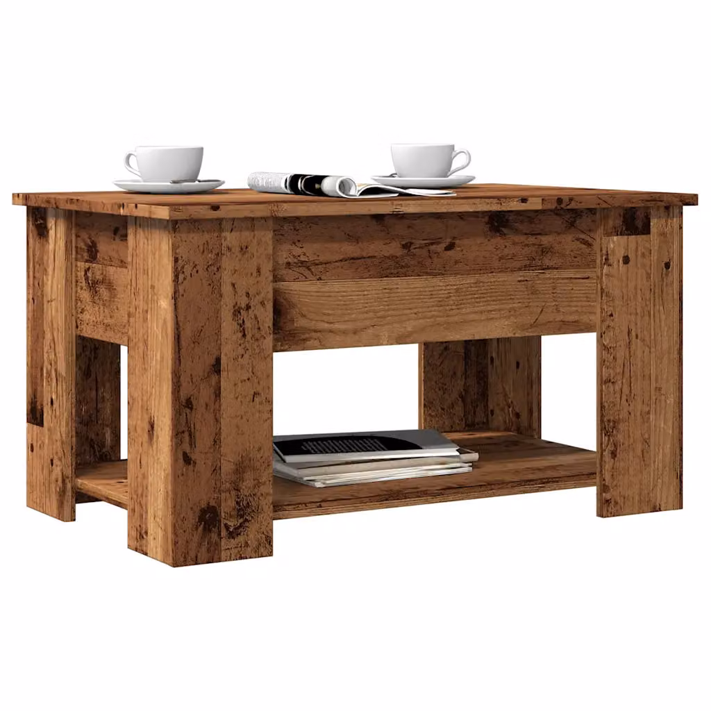 vidaXL Tavolino da Salotto Moderno in Legno Marrone L: 79 cm, P: 49 cm, H: 41 cm