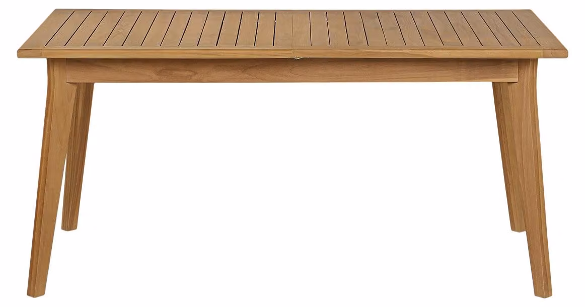 Miliboo - Tavolo da giardino estensibile in legno di teak massello, lunghezza 160-210 cm, modello LOMBOK