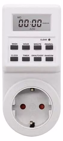 Doppia presa con timer e display, set intelligente di prese con timer, prese con timer per uso domestico