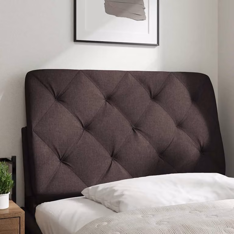 vidaXL Cuscino Testiera Marrone Scuro 80 cm in Tessuto