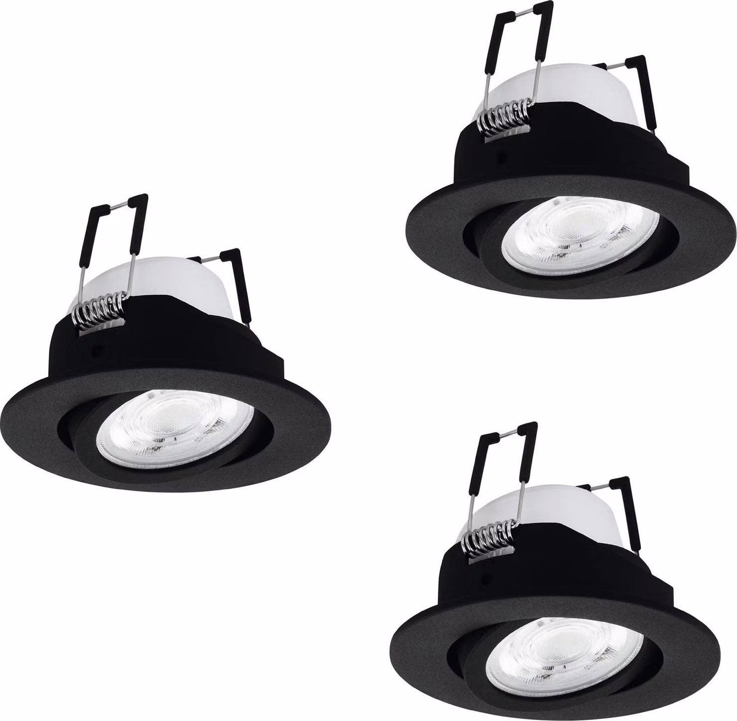 EGLO connect.z, set di 3 faretti LED da incasso intelligenti Saliceto-Z, diametro 8,8 cm, tecnologia ZigBee, compatibili con Matter, controllo tramite app e comandi vocali Alexa, RGB, dimmerabili