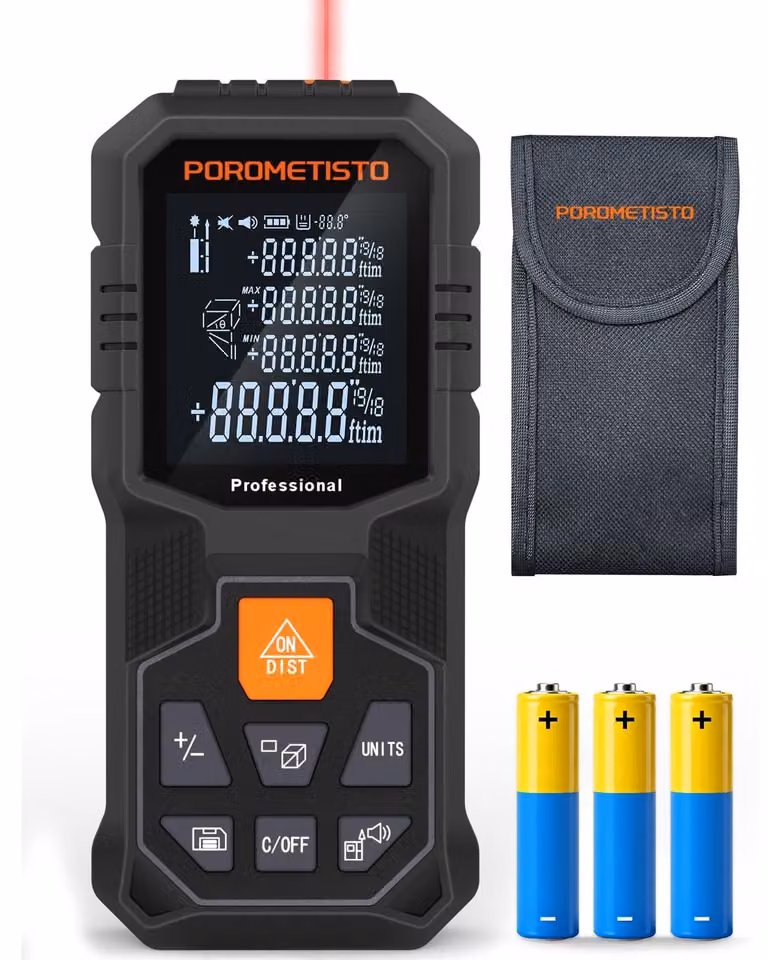 Misuratore laser digitale - Telemetro laser - 50 m - 12 modalità di misura - Ad alta precisione