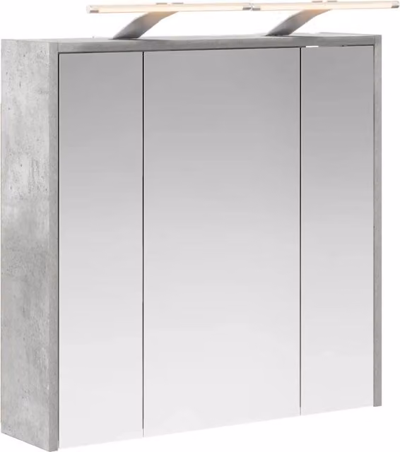 Mobiletto per specchio da Bagno | Armadio da bagno Grigio cemento