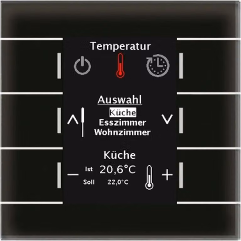 MDT KNX Centralina di comando in vetro Smart, con display a colori, nero, 1 pz.