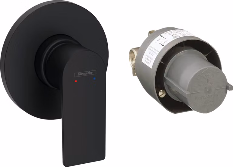 Hansgrohe Rebris E - Miscelatore da incasso per doccia con corpo, nero opaco 72658670