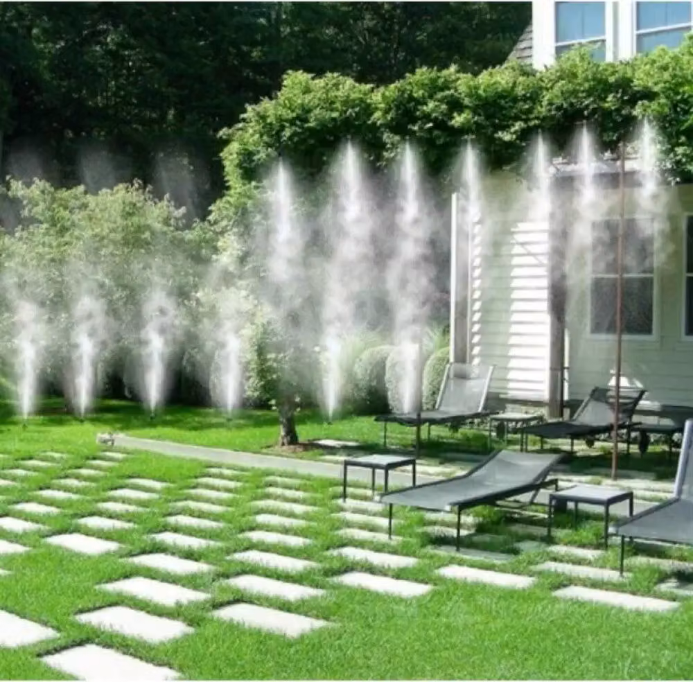 Tenda d'acqua per giardino, 15 metri, con effetto spray nebulizzato