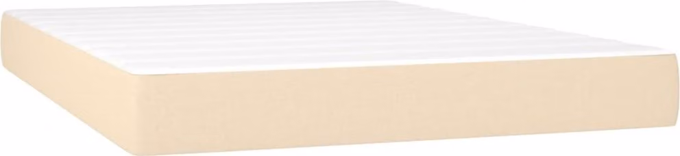Materasso a Molle Insacchettate Rigidità Media Cream 140x190x20 cm in Tessuto