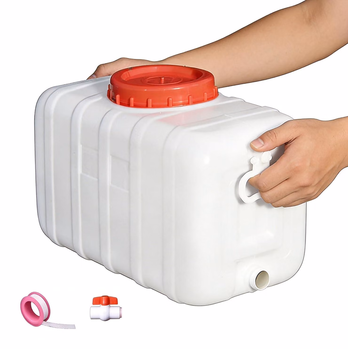 Serbatoio d'acqua con rubinetto, ideale per campeggio e giardino