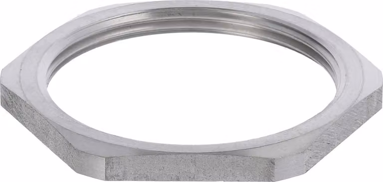 WISKA, controdado in acciaio inossidabile M40x1,5, modello GVA-M40, esagonale, acciaio inossidabile (1.4305), colore argento - 1 pezzo