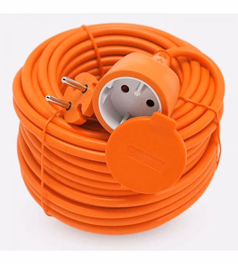 Electraline Prolunga da Giardino 250V 20m - Spina e Presa Schuko