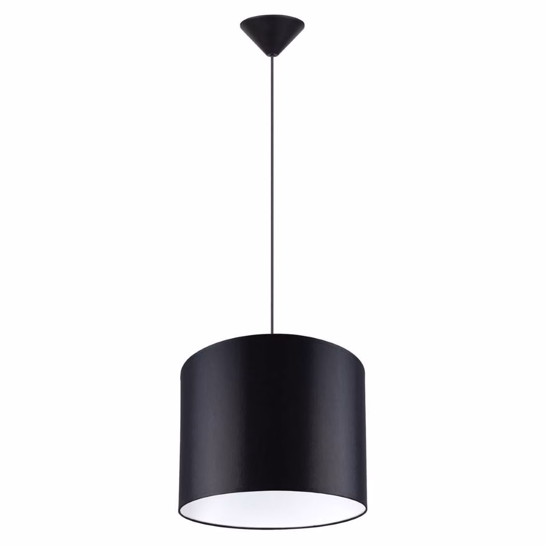 Lampada a sospensione NOVA 30 nero 1xE27 15W tessuto/PVC 88x30x30cm Sollux Lighting