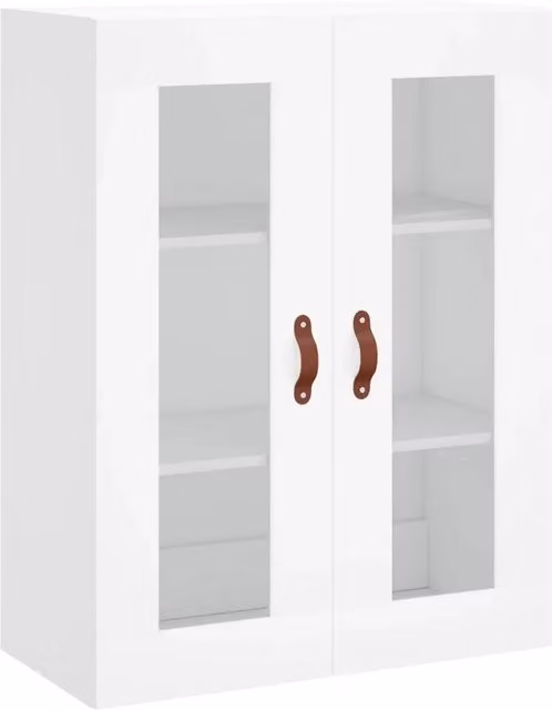 Armadio da parete moderno 69,5 x 34 x 90 cm grande spazio di archiviazione design elegante in legno bianco 02_0048603
