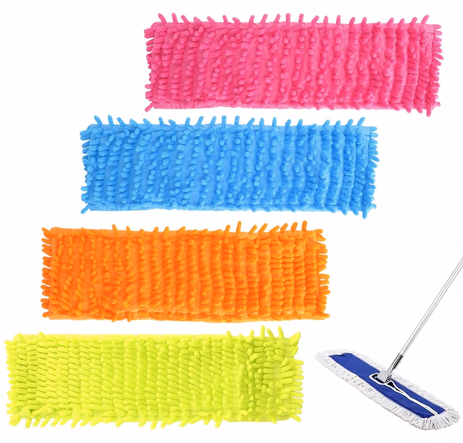 Panni in microfibra per mocio, confezione da 4 pezzi, 40 cm, alta capacità di assorbimento