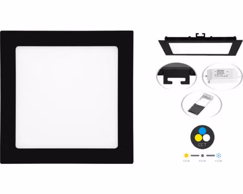 Illuminazione da incasso a LED ECOPLANET RAFA IP44 25 W 2260 lm 3000-6000 K nero